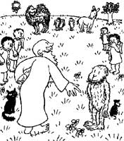 Caricature by J.Effel - Creation of the World